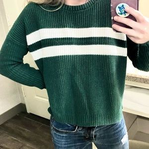 Hollister Small Dark Green Knit Sweater